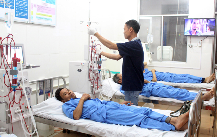 Bệnh nhân chạy thận tại Bệnh viện ĐKKVBQB.
