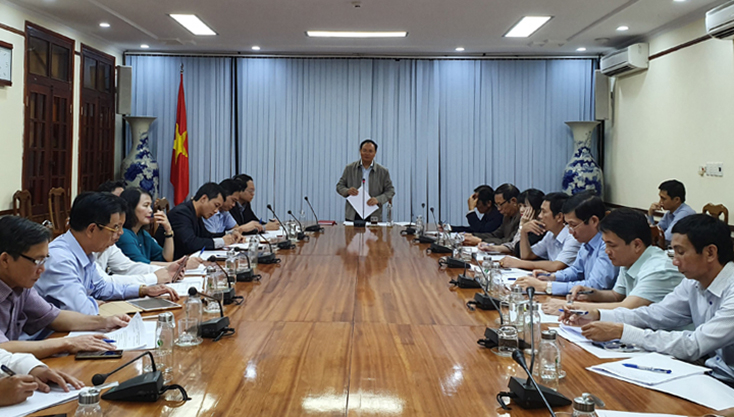 Đồng chí Lê Minh Ngân, Tỉnh ủy viên, Phó Chủ tịch UBND tỉnh, Trưởng BCĐ phát triển KTTT phát biểu kết luận buổi họp