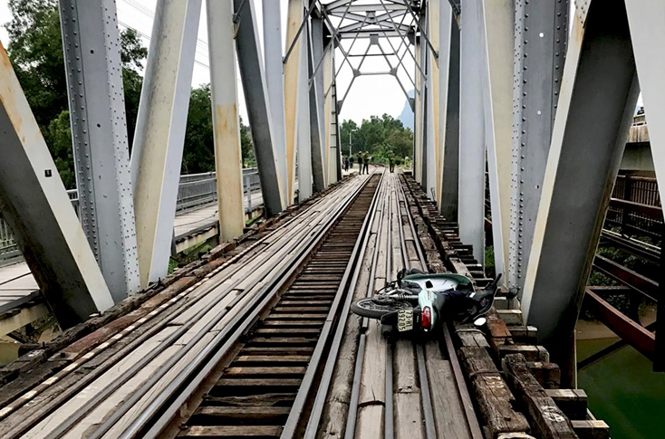 Hiện trường vụ tai nạn.