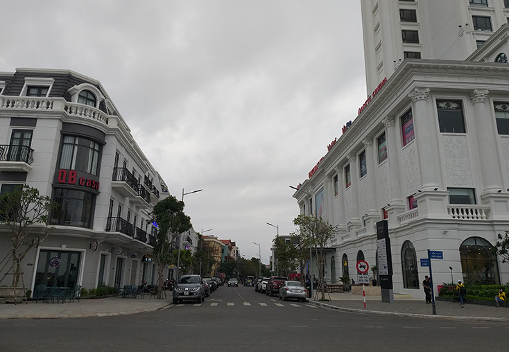  Một góc phố của phường Đồng Hải.