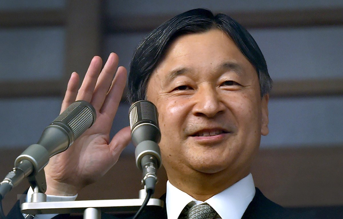 Nhật Hoàng Naruhito phát biểu trước đám đông người dân trong thông điệp mừng Năm Mới 2020 tại Hoàng Cung ở Tokyo ngày 2-1-2020. (Nguồn: AFP/TTXVN)