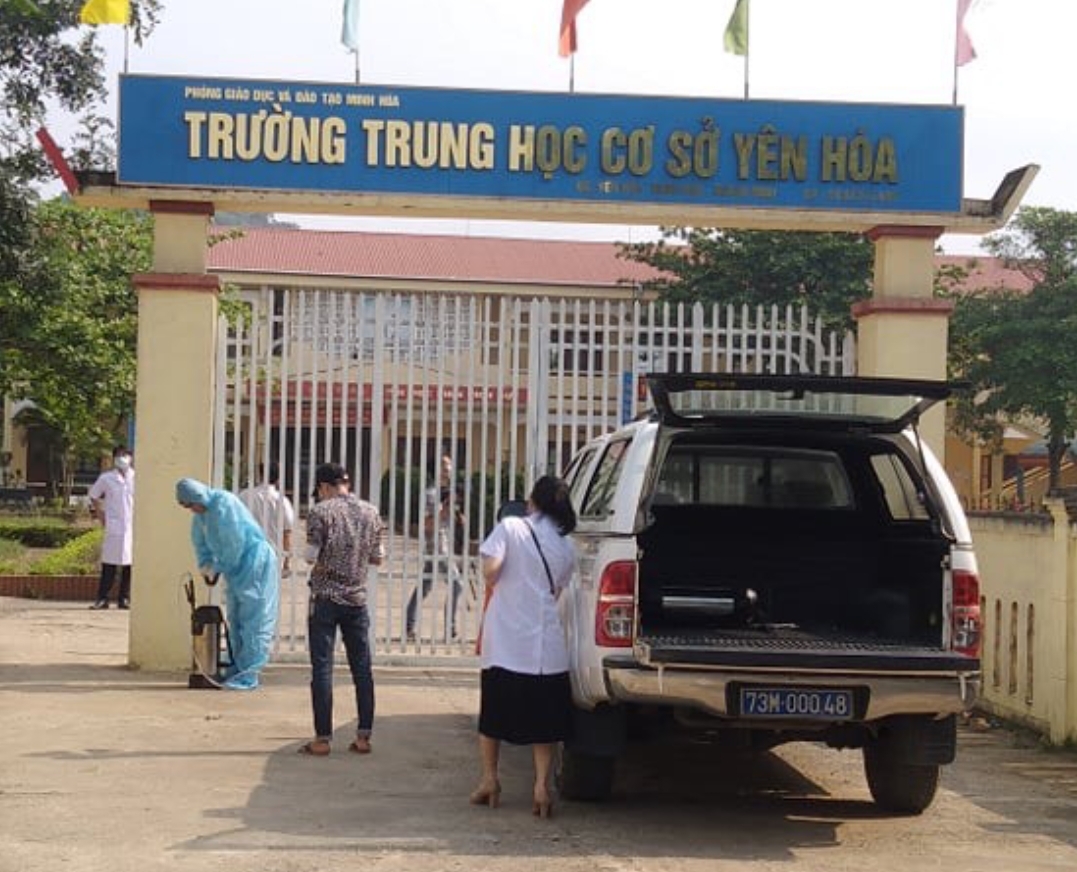 Điểm cách ly tập trung ở xã Yên Hóa 