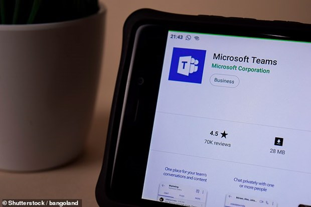 Microsoft cho biết hiện có 44 triệu người dùng ứng dụng Teams hàng ngày. (Nguồn: Shutterstock)