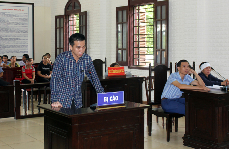 Bị cáo Hoàng Văn Thiết tại phiên tòa sơ thẩm