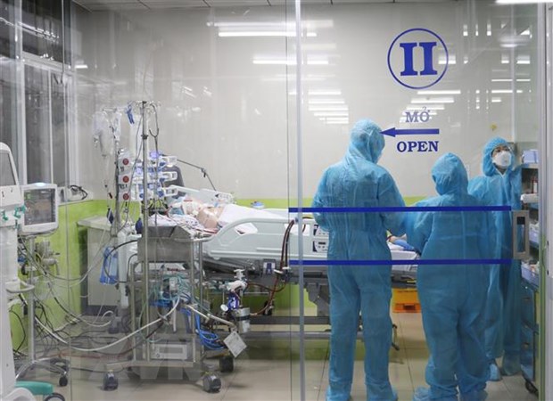  Bệnh nhân COVID-19 số 91 tiếp tục được điều trị tại Bệnh viện Chợ Rẫy. (Ảnh: TTXVN phát)