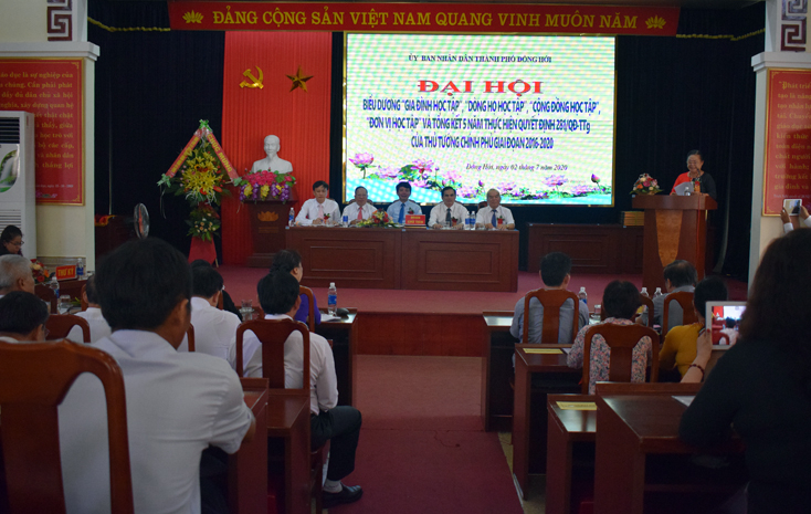 TP. Đồng Hới tổ chức Đại hội biểu dương gia đình, dòng họ, cộng đồng, đơn vị học tập tổng kết thực hiện Quyết định 281/QĐ-TTg của Thủ tướng giai đoạn 2016-2020. 