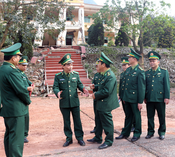  Đoàn công tác kiểm tra công tác khắc phục sạt lở tại Đồn Biên phòng Cửa khẩu Quốc tế Cha Lo.