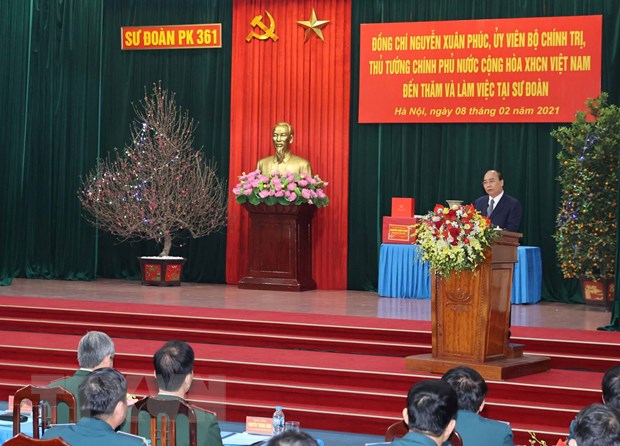 Thủ tướng Nguyễn Xuân Phúc phát biểu tại buổi làm việc. (Ảnh: Thống Nhất/TTXVN)