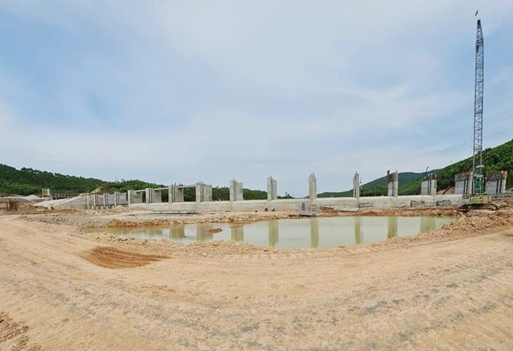 Khối lượng giá trị thi công gói thầu chính của hạng mục đầu mối đạt 70,8%.