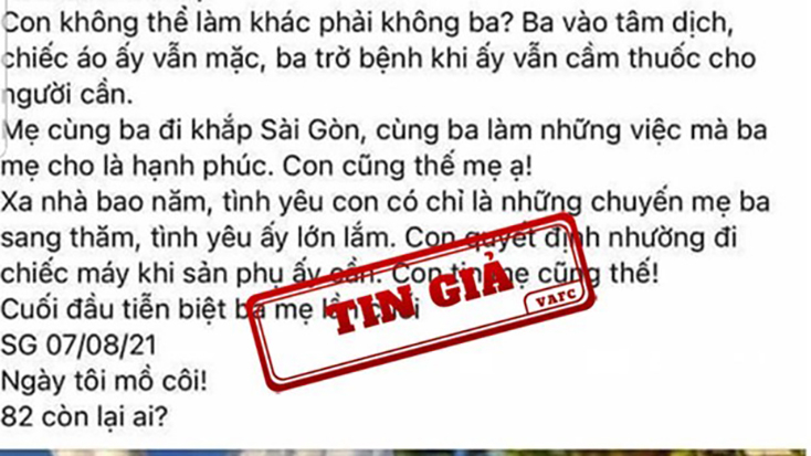 Nội dung bài viết được chia sẻ rất nhiều trên mạng xã hội vào ngày 7-8 vừa qua. (Ảnh: VAFC)