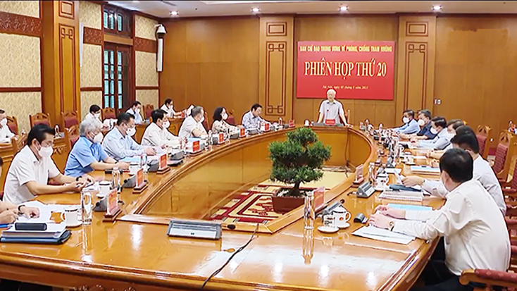 Ban Chỉ đạo Trung ương về phòng, chống tham nhũng họp phiên 20 ngày 5-8-2021