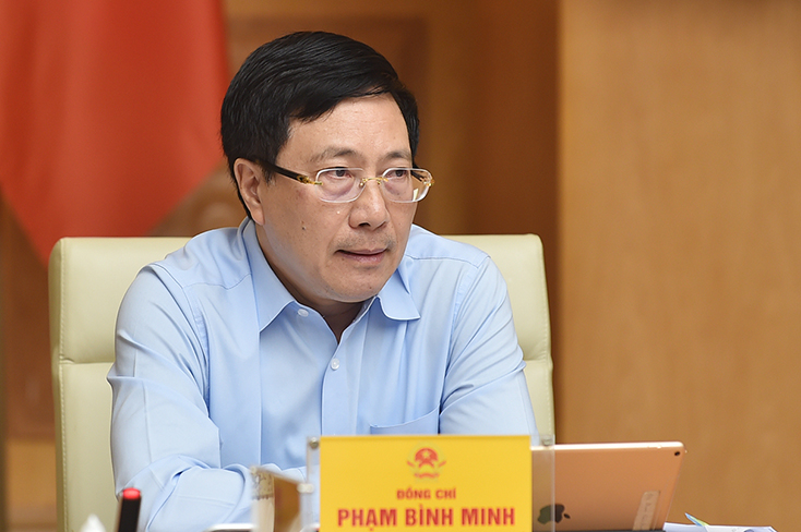 Phó Thủ tướng Phạm Bình Minh phát biểu tại Hội nghị - Ảnh: VGP/Nhật Bắc