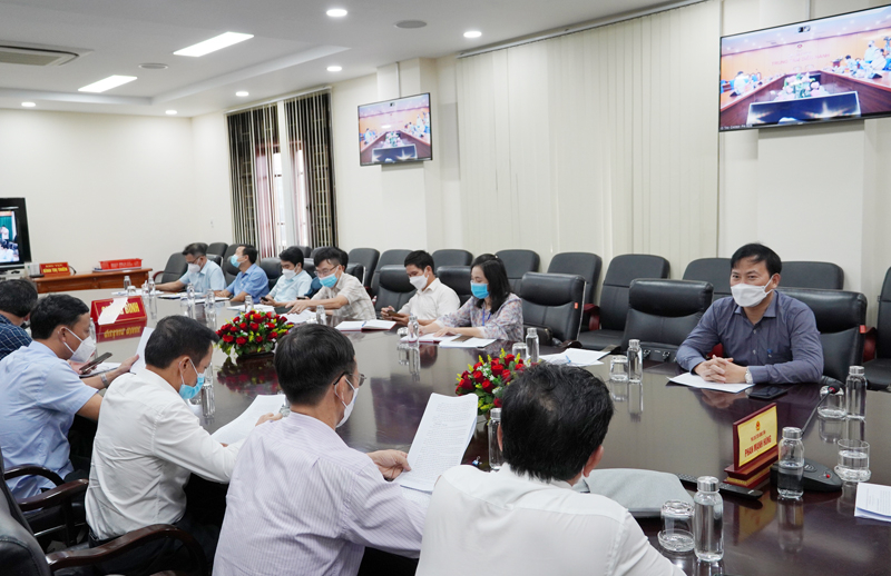 Các đại biểu dự hội nghị tại điểm cầu tỉnh Quảng Bình.