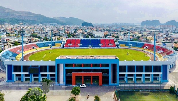 Sân vận động Cẩm Phả. (Ảnh: TTXVN phát)