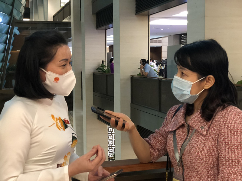 Đại biểu Nguyễn Minh Tâm trả lời phỏng vấn bên lề kỳ họp