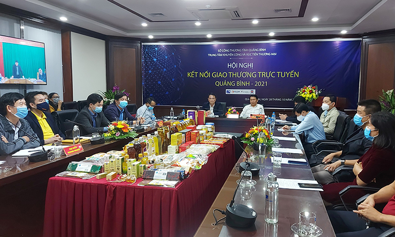 Hội nghị kết nối giao thương trực tuyến góp phần hỗ trợ các doanh nghiệp mở rộng thị trường tiêu thụ sản phẩm.