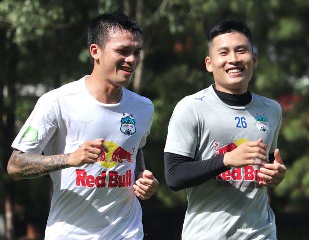  Các đội bóng tập trung tối đa cho V-League 2022 sau khi mùa giải 2021 kết thúc giữa chừng. (Ảnh: CLB HAGL)