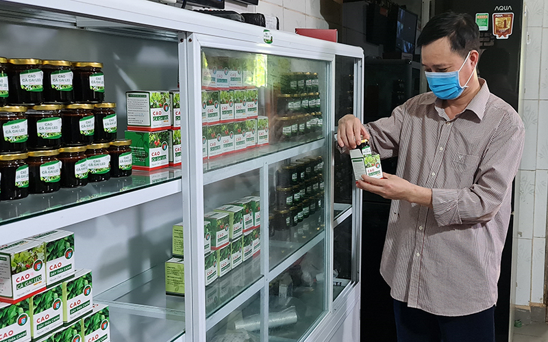Sản phẩm cao cà gai leo Thủy Mai ngày càng được người dân trong và ngoài tỉnh tin dùng.