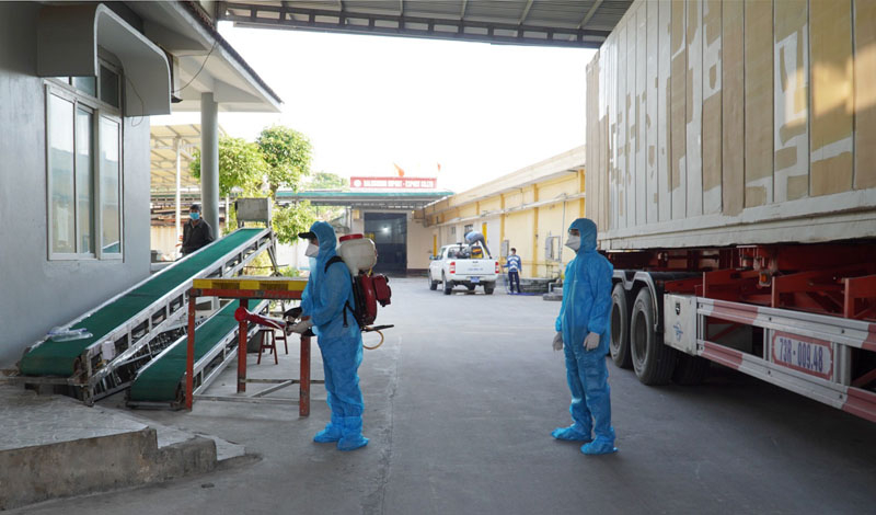 CDC Quảng Bình phun khử khuẩn toàn bộ Công ty TNHH XNK Dalusurimi.
