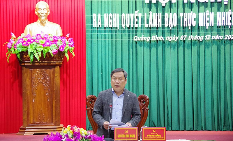 Đồng chí Bí thư Tỉnh ủy Vũ Đại Thắng kết luận hội nghị.