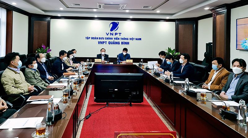 Toàn cảnh hội nghị tại điểm cầu tỉnh Quảng Bình.