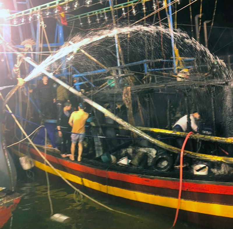 Hiện trường vụ cháy.