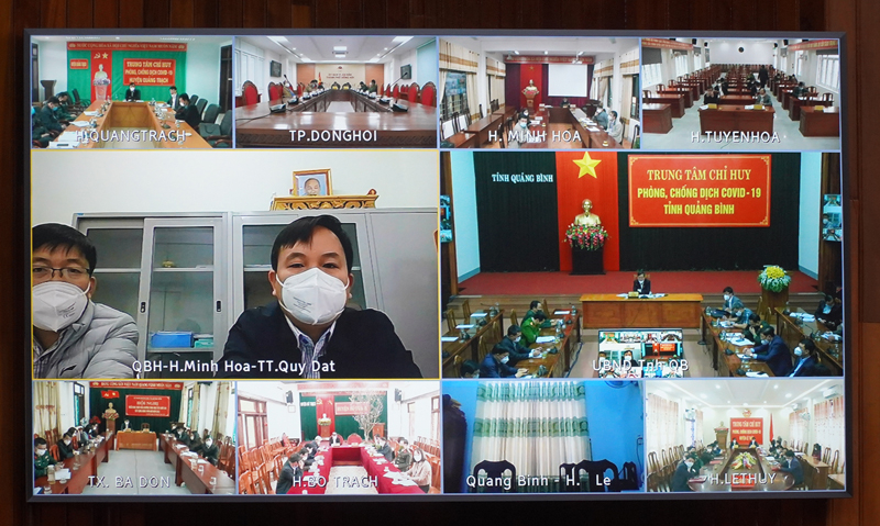 Từ điểm cầu thị trấn Quy Đạt (Minh Hóa) chia sẻ về tình hình các ca mắc mới trên địa bàn. 