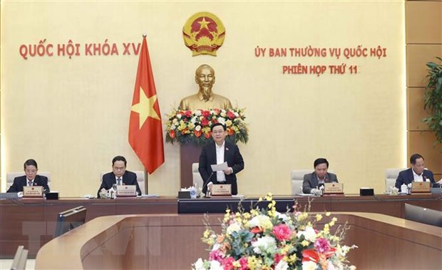 Chủ tịch Quốc hội Vương Đình Huệ phát biểu khai mạc. (Ảnh: Doãn Tấn/TTXVN)