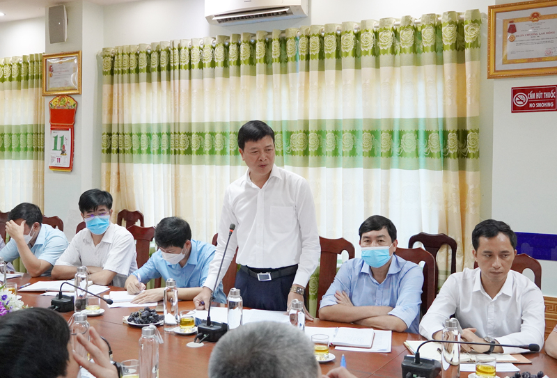 Đồng chí Giám đốc Sở Khoa học và Công nghệ phát biểu tại buổi làm việc.