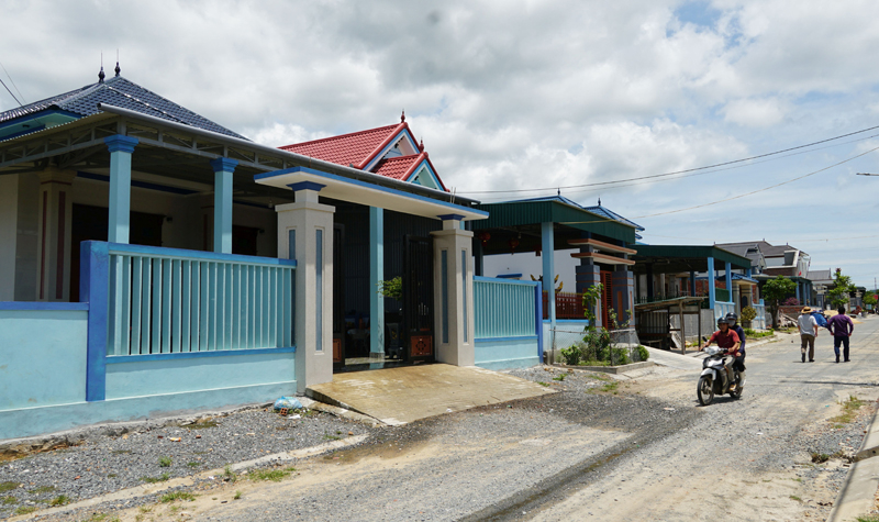 Khu tái định cư thôn Vịnh Sơn hiện đại, khang trang.