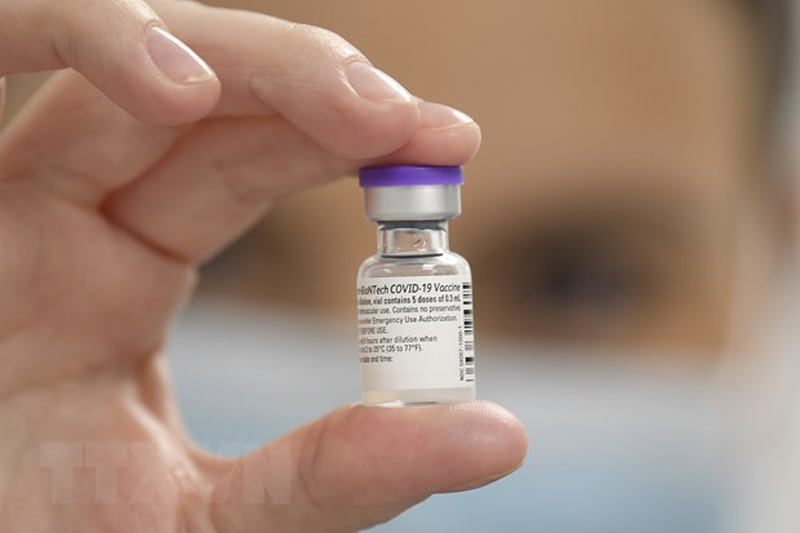 Vaccine phòng COVID-19 của hãng dược Pfizer-BioNTech. (Ảnh: AFP/TTXVN)