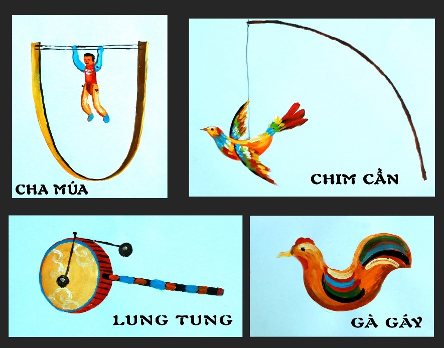 Tạo hình các trò chơi mỹ thuật dân gian.