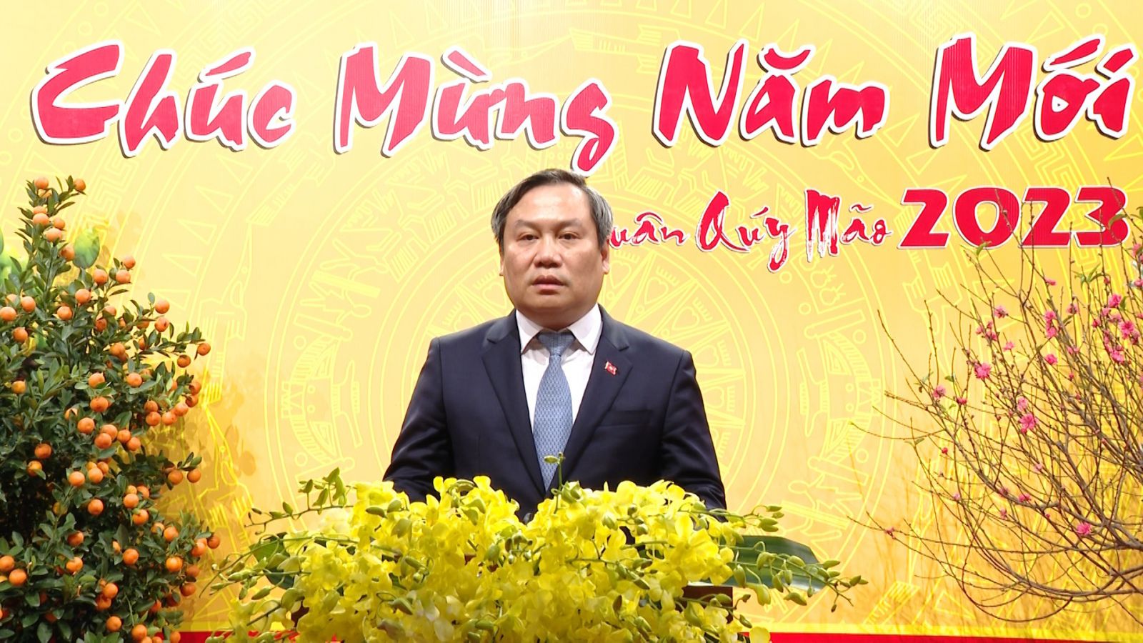  Đồng chí Bí thư Tỉnh ủy Vũ Đại Thắng chúc Tết Quý Mão 2023.