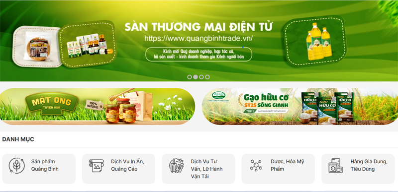 Sàn giao dịch TMĐT góp phần mở rộng thị trường tiêu thụ các sản phẩm chủ lực của địa phương.