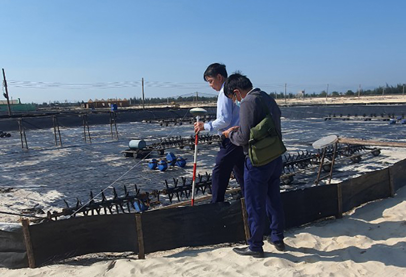 Đo đạc, xác định nguồn gốc, GPMB dự án Đường ven biển và cầu Nhật Lệ 3 tại xã Bảo Ninh.