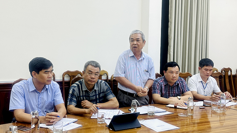 Đại biểu phát biểu tại buổi làm việc.