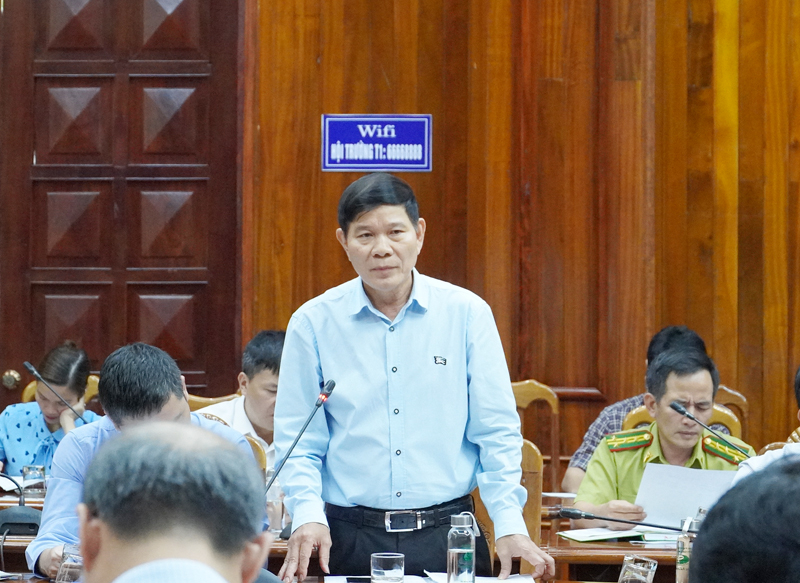 Lãnh đạo Sở GTVT phát biểu tại cuộc họp.