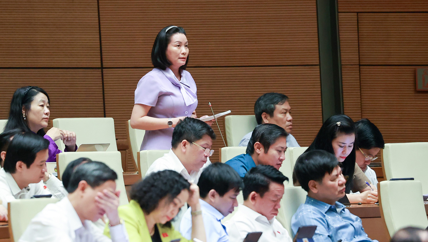 Đại biểu Nguyễn Minh Tâm chất vấn về vấn đề dân số vàng