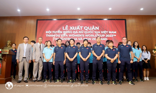 Lễ xuất quân của Đội tuyển nữ Việt Nam - Ảnh: VFF