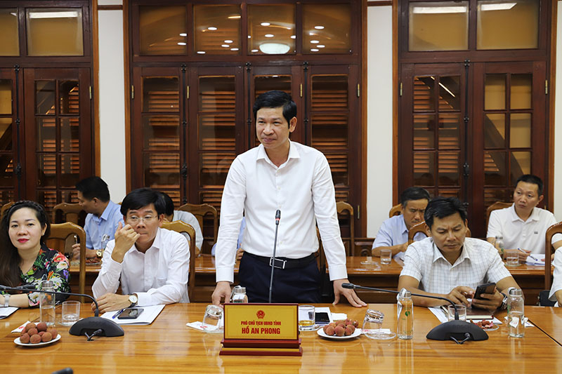 Đồng chí Phó Chủ tịch UBND tỉnh phát biểu kết thúc buổi khảo sát