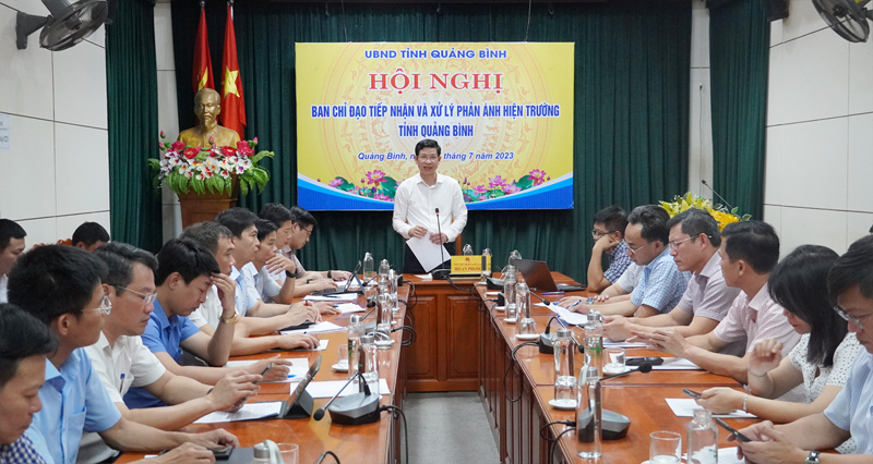 Đồng chí Phó Chủ tịch UBND tỉnh Hồ An Phong chủ trì hội nghị BCĐ Tiếp nhận và xử lý phản ánh hiện trường tỉnh Quảng Bình.