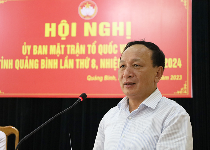 Đồng chí Phó Bí thư Thường trực Tỉnh ủy Trần Hải Châu phát biểu chỉ đạo tại hội nghị.