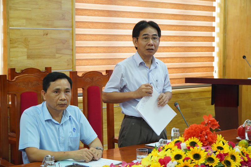 Đại diện lãnh đạo BVĐK khu vực Bắc Quảng Binh phát biểu tham luận tại hội nghị.