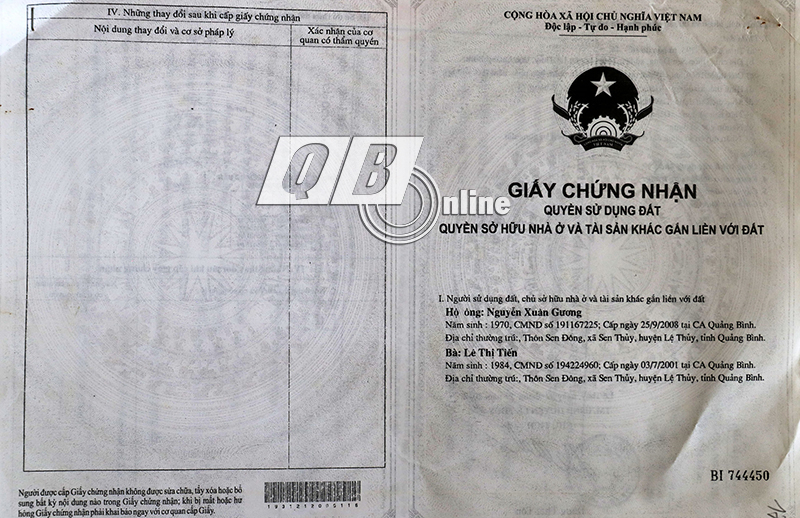 Thửa đất số 34, tờ bản đồ số 44 có GCNQSDĐ số AN 996779 trước đây cũng đã được cấp đổi GCNQSDĐ mới cho gia đình ông Thương, nhưng bị...  