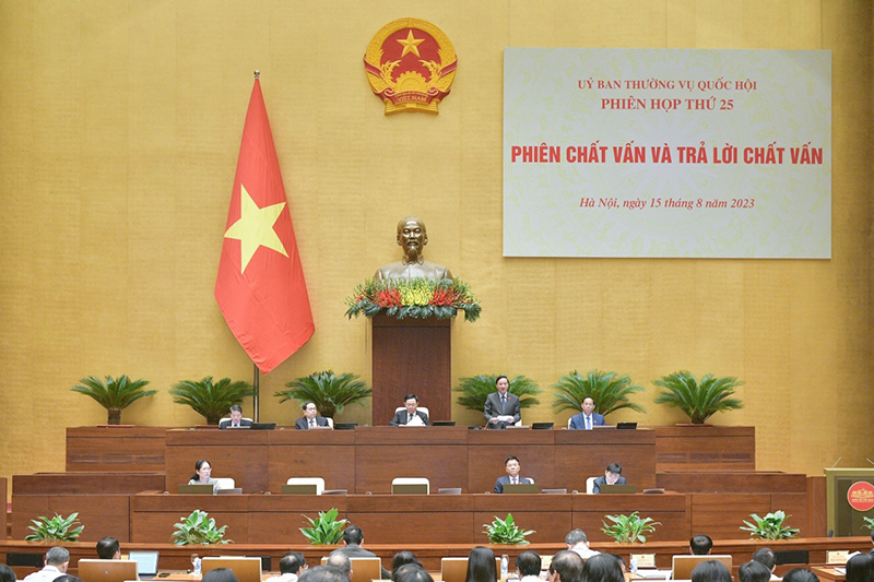  Phiên chất vấn và trả lời chất vấn tại Phiên họp 25 Ủy ban Thường vụ Quốc hội 