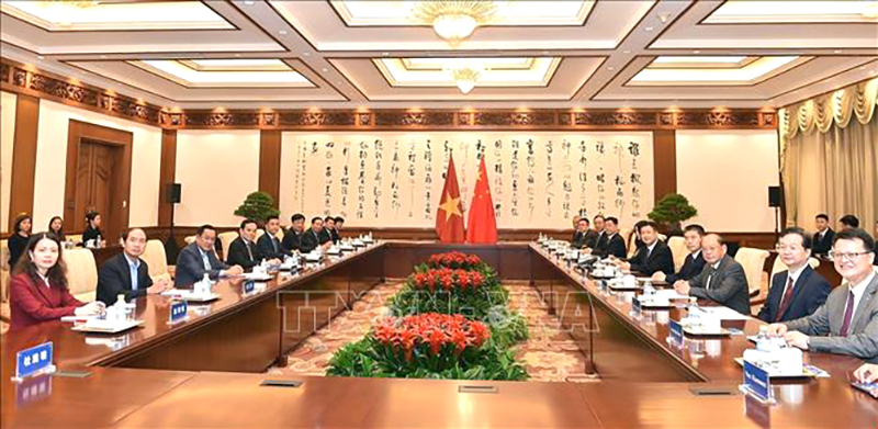  Quang cảnh cuộc gặp. Ảnh: TTXVN phát