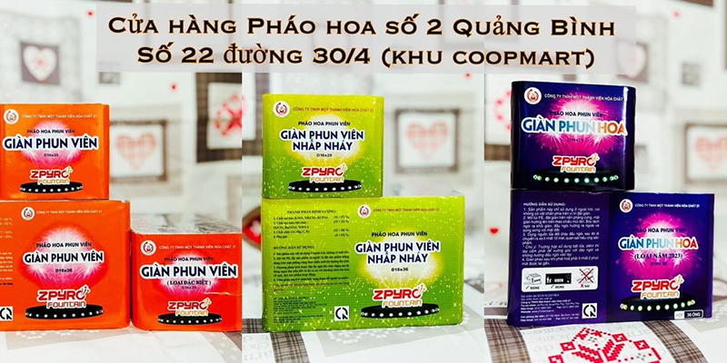 Các sản phẩm pháo hoa Z121 tại cửa hàng