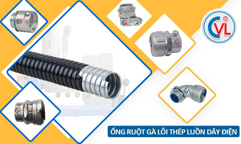 Ống ruột gà lõi thép cháy chậm và không sinh khói độc Cát Vạn Lợi