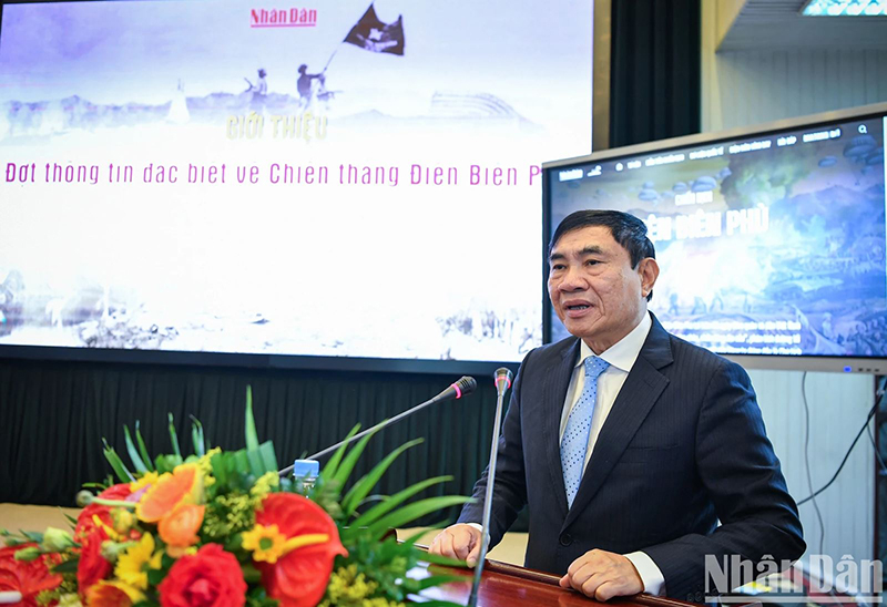 Đồng chí Trần Quốc Cường, Bí thư Tỉnh ủy Điện Biên, bày tỏ xúc động, phấn khởi được tham dự sự kiện đầy ý nghĩa. Ảnh: Thành Đạt