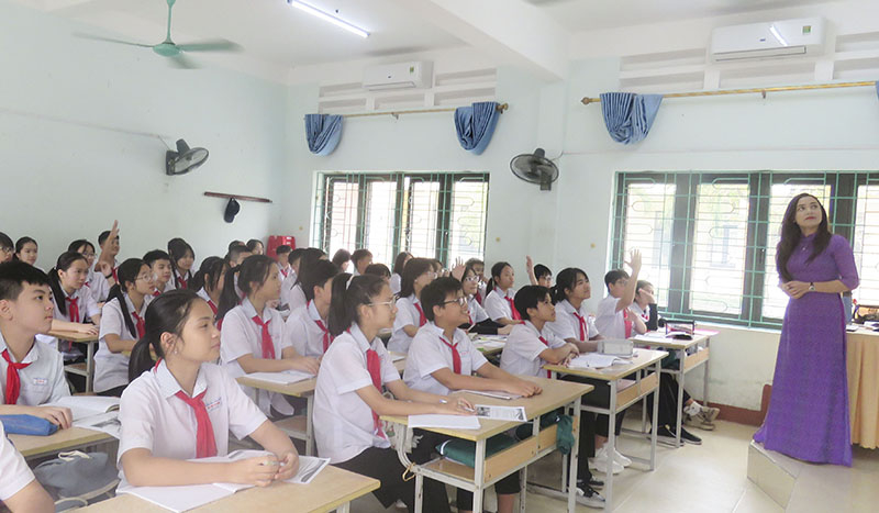 Các trường THCS luôn thực hiện tốt việc lồng ghép tuyên truyền công tác tư vấn hướng nghiệp cho học sinh.